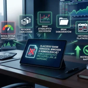 Dlaczego bank odrzucił wniosek o konsolidację? 5 najczęstszych przyczyn i jak je naprawić
