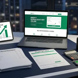 Jak działa kredyt konsolidacyjny online? Przewodnik po konsolidacji bez wychodzenia z domu